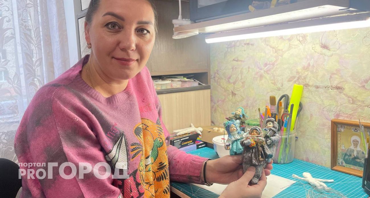 Чебоксарка в декрете мастерит ватные игрушки по старинной технологии: "Всю жизнь продавала обувь, а теперь творю"