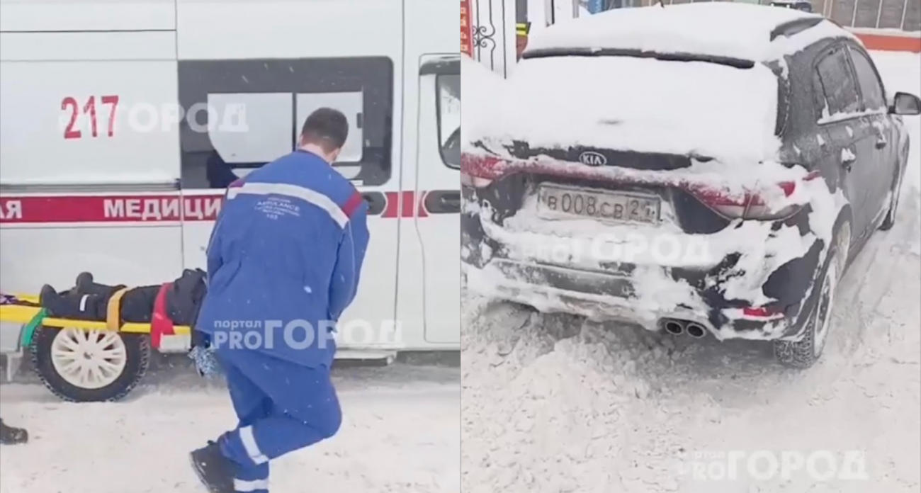 В Чебоксарах скорая помощь с пациентом не смогла подъехать к детской больнице из-за брошенного на въезде авто