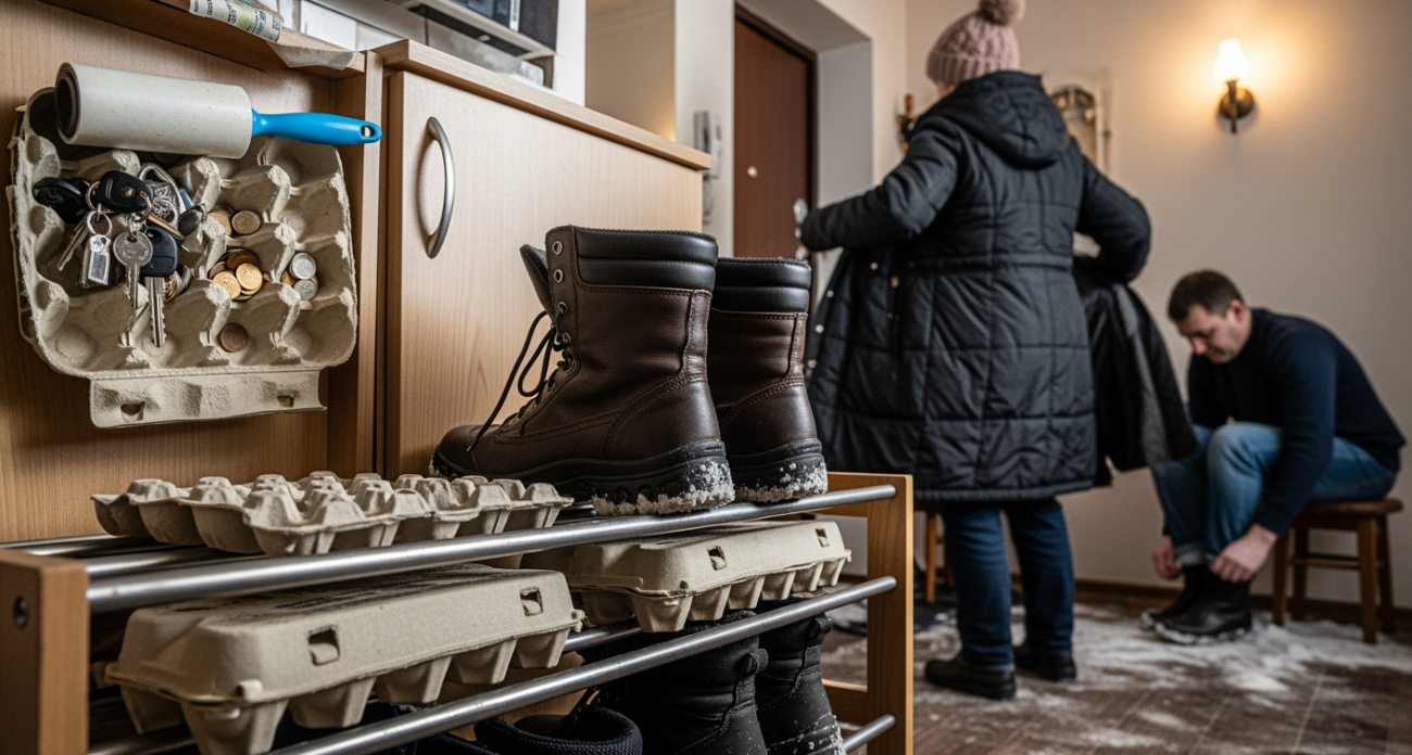 Выбросить картонные лотки от яиц хотела, но вовремя остановилась – теперь моя прихожая выглядит как с обложки журнала