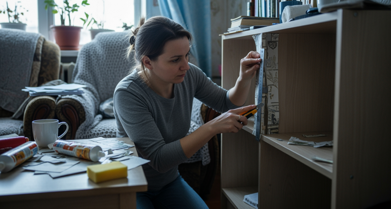 Соседка выбросила куски обоев, а я из них сделала дизайнерский ремонт за один выходной