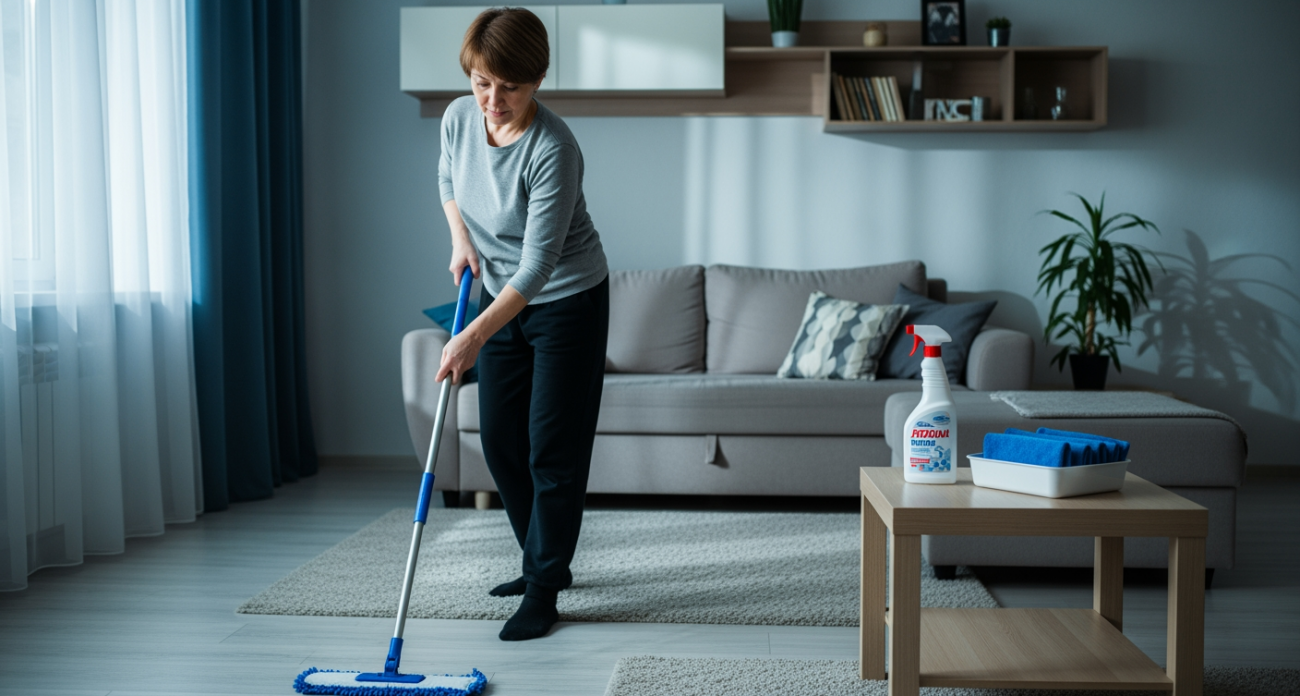 Забудьте про ведро и швабру: простой трюк для идеально чистых полов без боли в спине