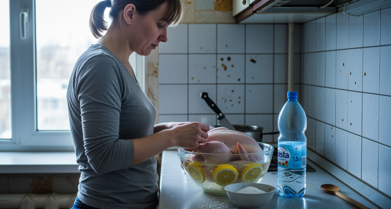 Простой трюк с солью превращает магазинную курицу в домашнюю и убирает всю химию за минуты