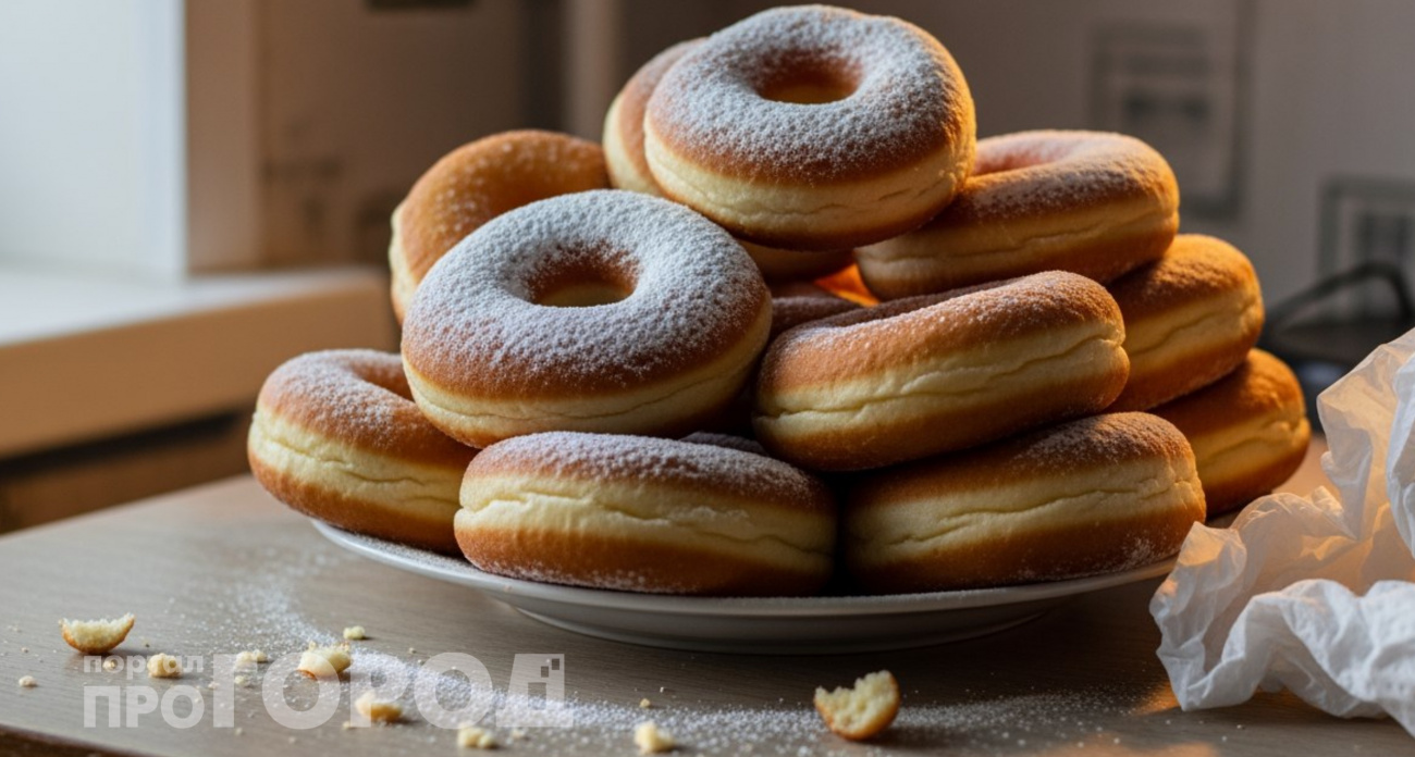 Смешала три продукта – и гора пышных пончиков к чаю готова: мягкие даже после остывания