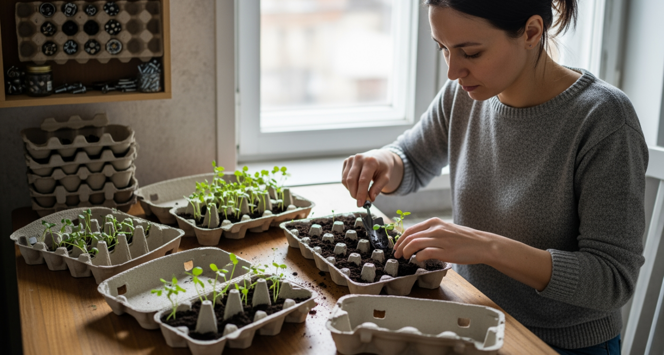 Из картонных лотков от яиц делаю такие штуки для дачи, что соседи просят рецепт