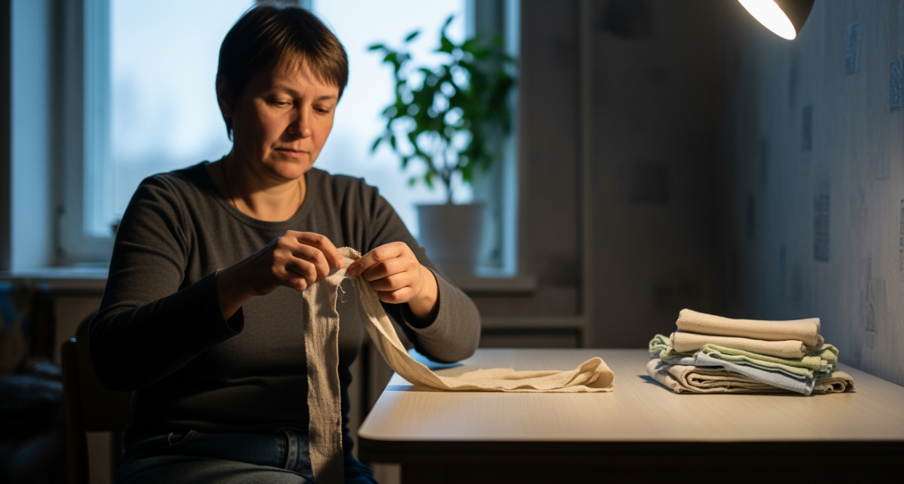 Из старых простыней делаю нужные вещи для дома быстрее чем за четверть часа
