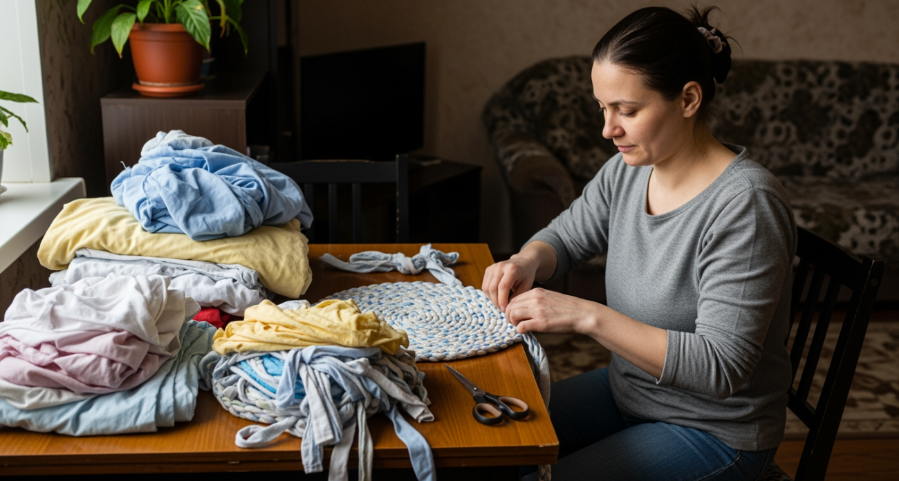 Старые простыни превращаю в модные домашние аксессуары всего за четверть часа без шитья