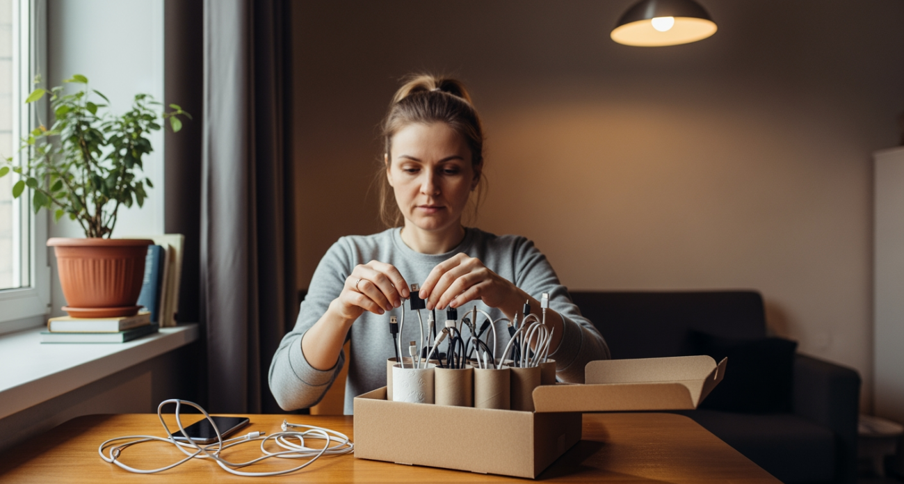 Втулки от туалетной бумаги организуют ящики лучше покупных систем хранения за тысячи рублей