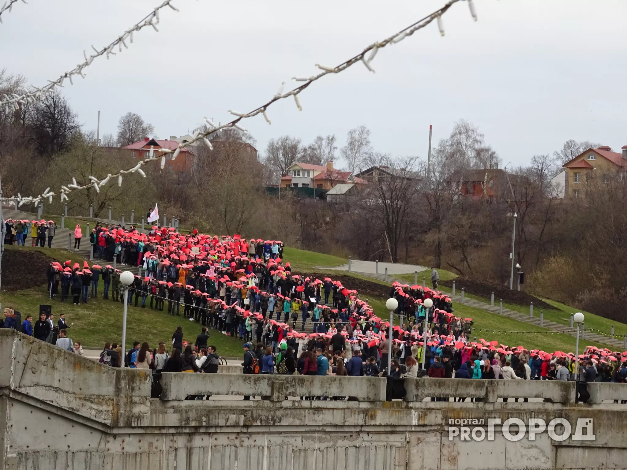 Фото к статье: В Чебоксарах из 1000 человек сделали «Древо жизни»