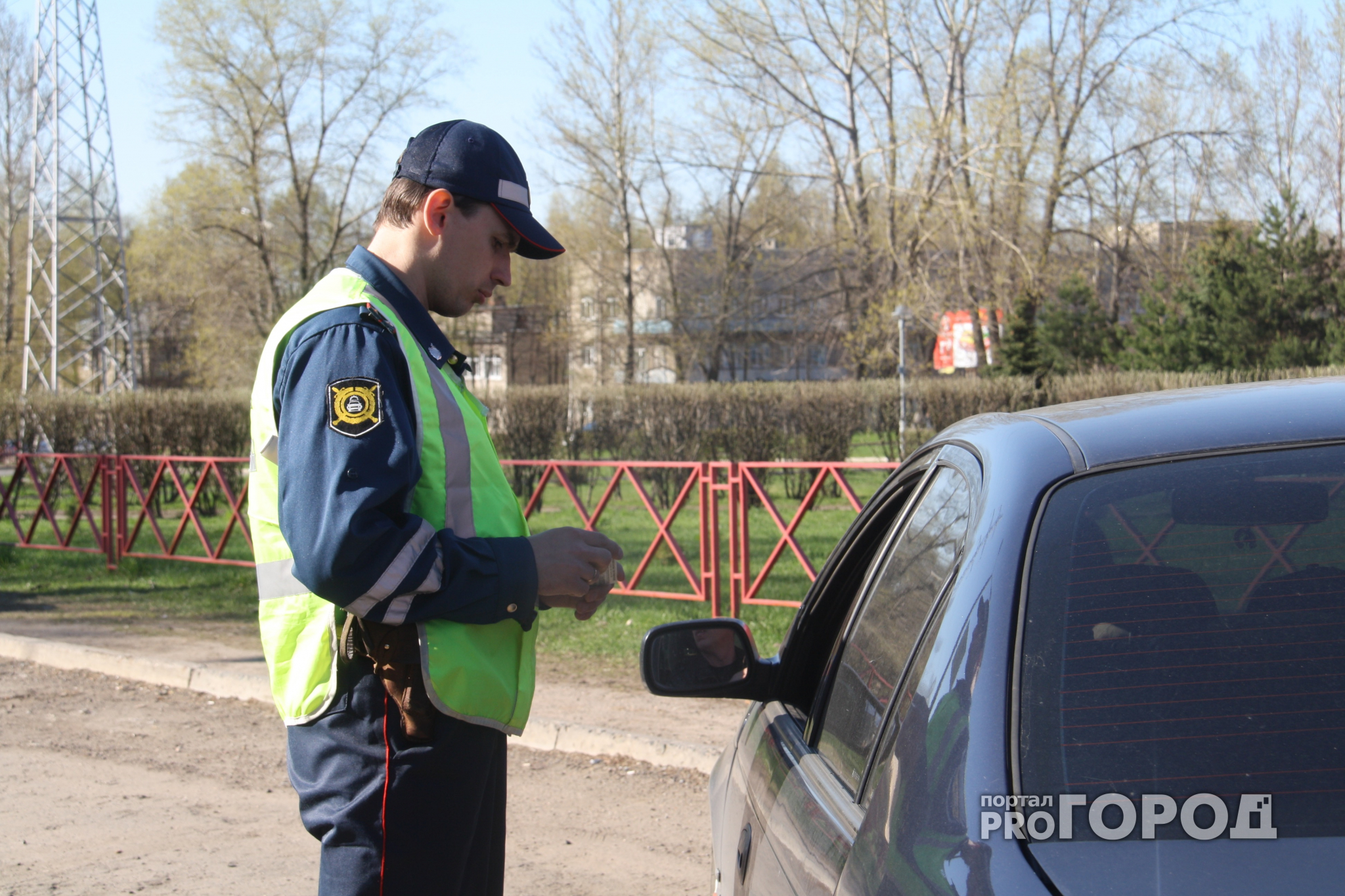 В Козловском районе мужчина пнул дверь автомобиля, чтобы прищемить полицейского