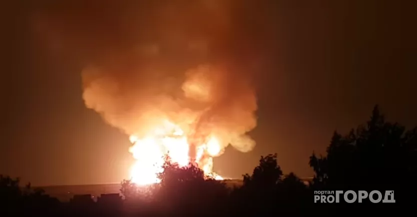 Фото к статье: Жителей Чувашии напугало зарево пожара на нижегородском газопроводе