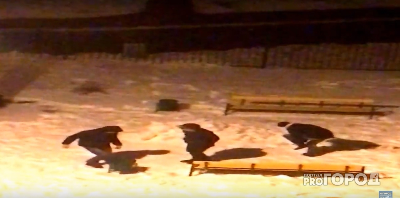 Полиция задержала парней, разломавших снеговика и детскую площадку в Новом городе