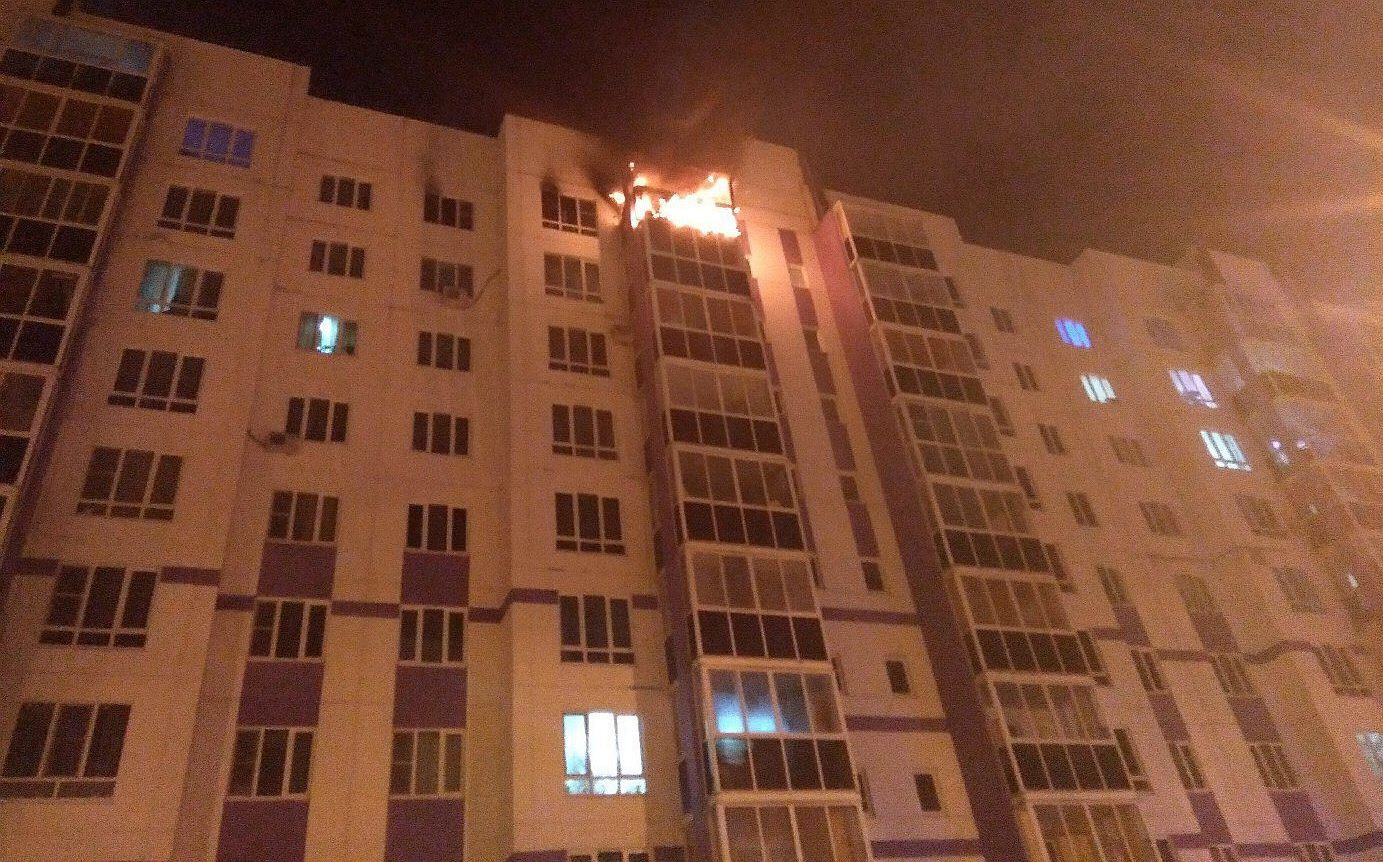 Появились подробности и видео пожара из-за запуска пиротехники в Чебоксарах