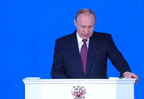 Прямая трансляция обращения Путина с посланием Федеральному собранию
