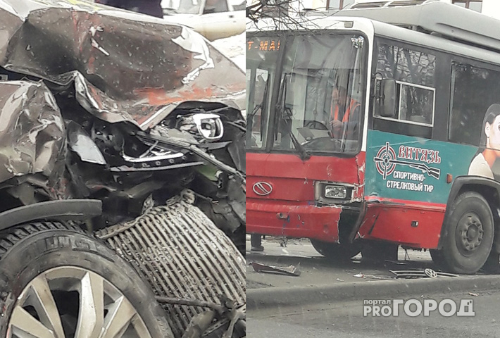 В Чебоксарах в аварии пострадала пассажирка троллейбуса