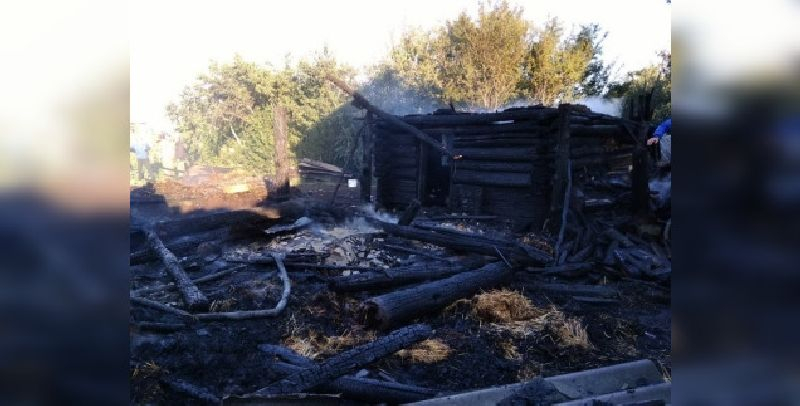 В Чувашии шестилетний сорванец спалил бабушке надворные постройки