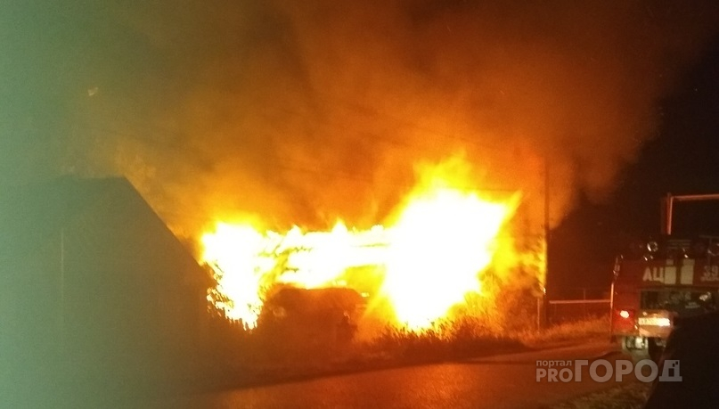 В Чувашии ночью дотла сгорел жилой дом