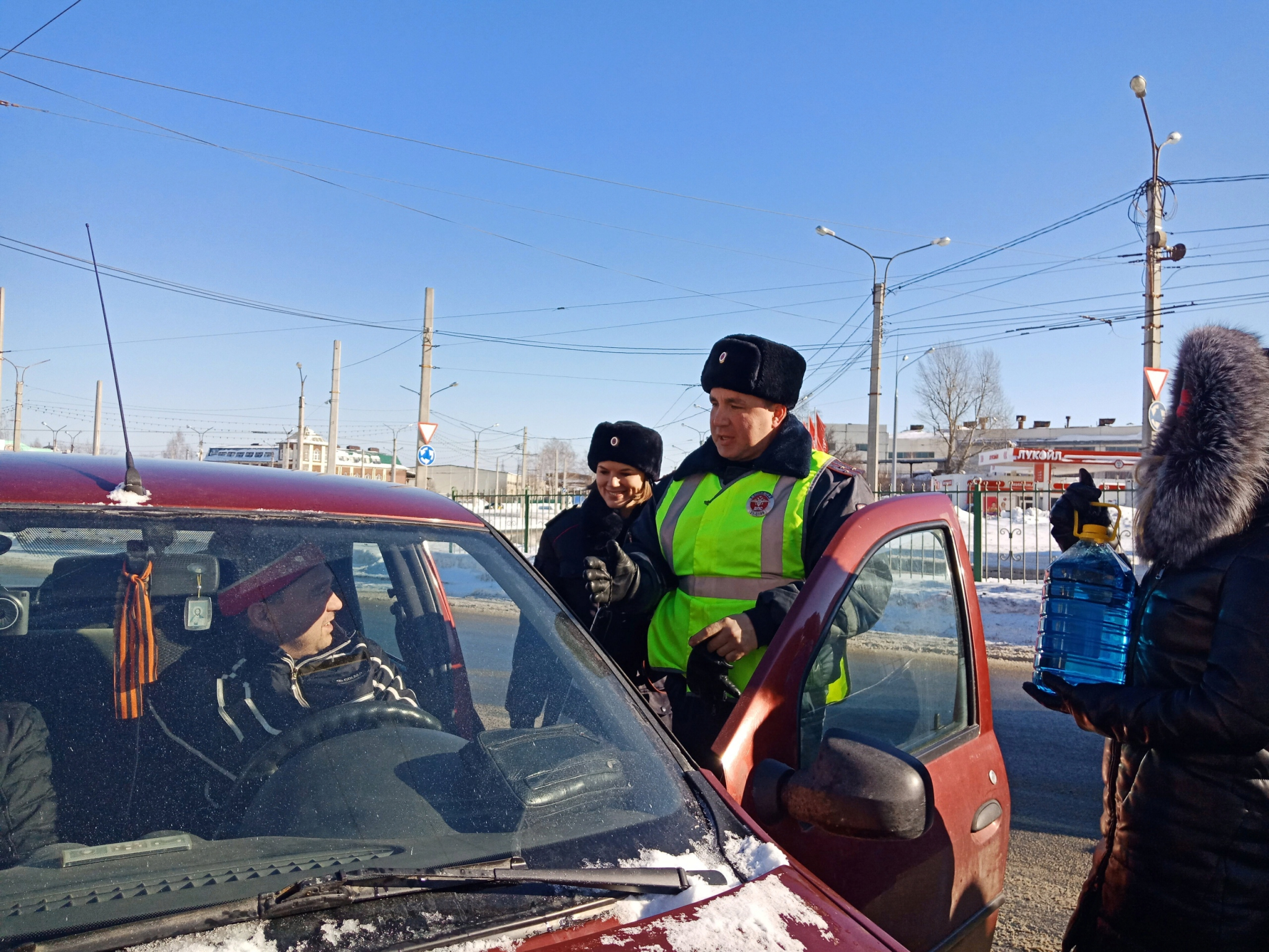 В Чувашии в День защитника Отечества водителей поджидал сюрприз