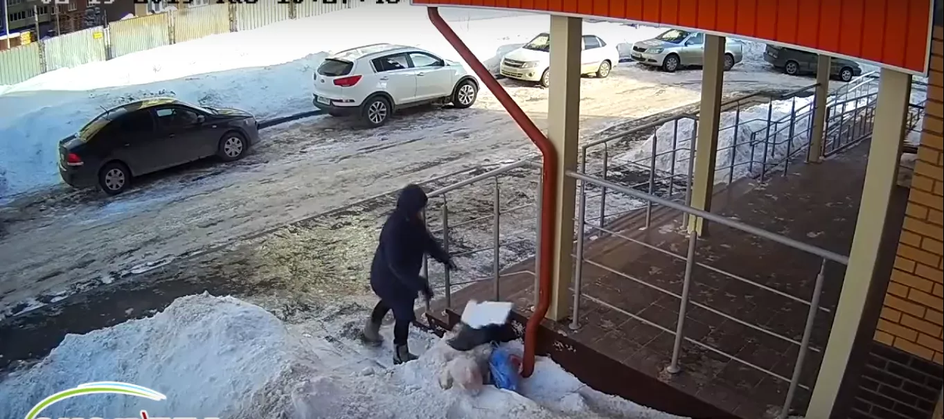 Фото к статье: Жители Нового Города недовольны соседкой, которая подкидывает свой мусор во двор