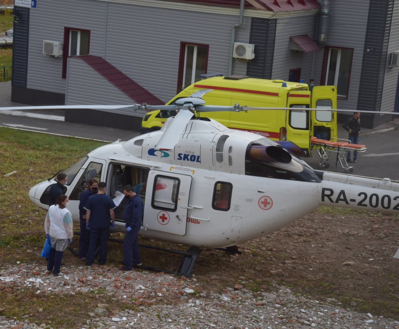 Жителя Чувашии привезли на вертолете санавиации из Тулы