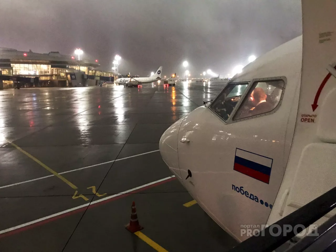 Фото к статье: Самолет, летевший в Чувашию, экстренно приземлился в Москве