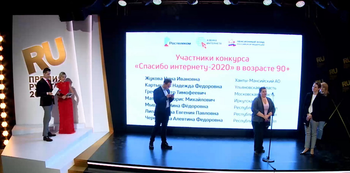 «Ростелеком» и Пенсионный фонд России подвели итоги VI Всероссийского конкурса «Спасибо интернету - 2020»
