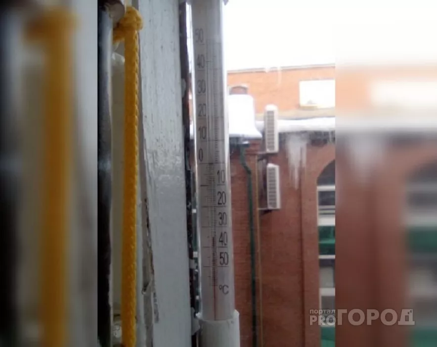 Фото к статье: В Чебоксарах столбики термометра опустились ниже минус 30