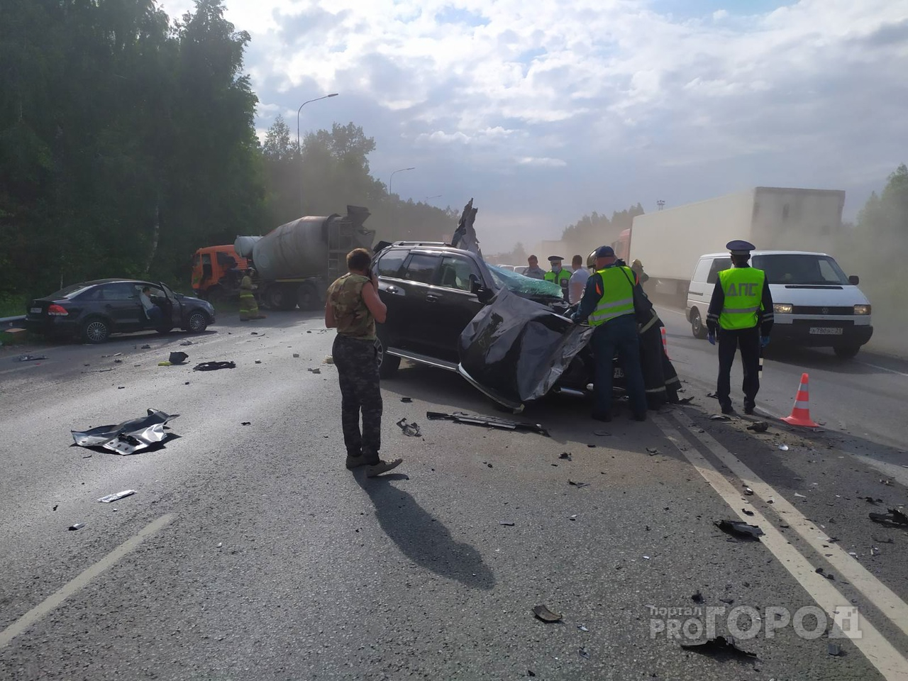 На трассе М7 погиб водитель Land Cruiser в столкновении с КамАЗом