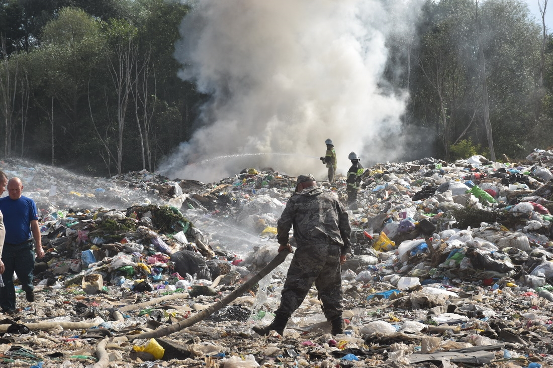 Спустя два года в Шумерле вновь загорелся мусорный полигон