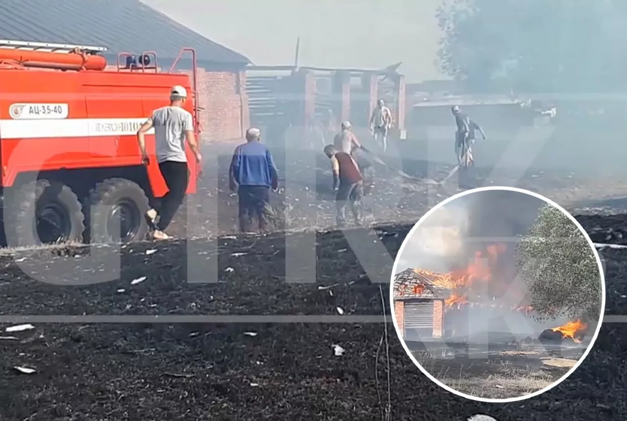 Фото к статье: В Батыревском районе сгорел склад и пилорама: все началось с горящей травы