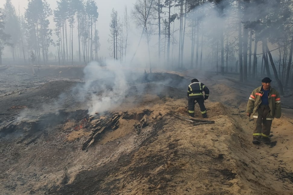 В Марий Эл продолжают гореть 54 гектара лесов: тушат 4 вертолета
