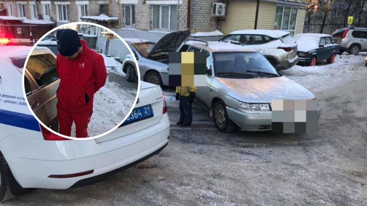 В Чебоксарах мужчина попал в ДТП на угнанном автомобиле
