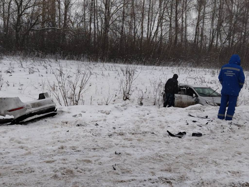 В Аликовском районе водитель иномарки выехал на встречную полосу и столкнулся с другим авто: погиб один человек