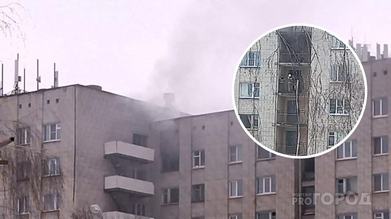 Фото к статье: Еще в одном общежитии Новочебоксарска вспыхнул пожар