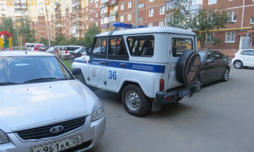 В Чебоксарах пьяный мужчина набросился с кулаками на полицейскую машину