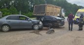 На выезде из Чебоксар столкнулись четыре машины: есть пострадавшие