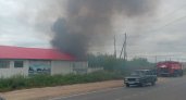 В Вурнарах горит мясокомбинат
