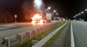 Подробности пожара на М7 в Чувашии: сгорел КамАЗ