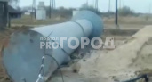 Новая водонапорная башня рухнула после установки в Красночетайском районе