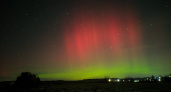 Ночью над Чувашией вспыхнуло полярное сияние