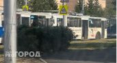 В Новоюжном районе Чебоксар уже несколько часов стоят троллейбусы