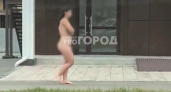В Новом городе по улице расхаживает голая девушка