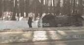 В Чебоксарском районе произошло ДТП с переворотом: на месте работают экстренные службы