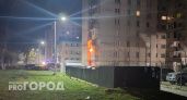 Ночью в Чебоксарах загорелся балкон многоэтажки