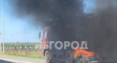 В Чувашии на трассе М-7 из-за неисправности загорелся грузовик