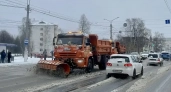 Снегопад в Чебоксарах заставил выйти на дороги снегоуборочную технику