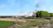 В Алатырском районе вспыхнуло поле