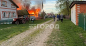 В Чебоксарском районе сгорели два дома: в одном из них был человек