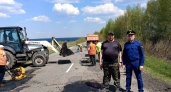 В Шемуршинском районе начали ремонт дороги после обнаружения глубоких ям прокуратурой