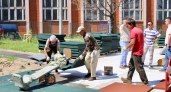 Во дворе на Мате Залка в Чебоксарах строят новую детскую площадку
