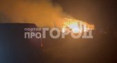 В Моргаушском районе выгорел сенной склад